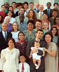Bahá'ís from various parts of the world