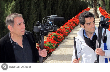 Mohsen Makhmalbaf and his son